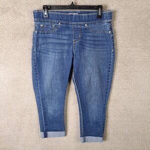 Levis Jeans Womens 8 Blue Modern Pull On Crop Denizen‎ Cuffed Denim Stretch